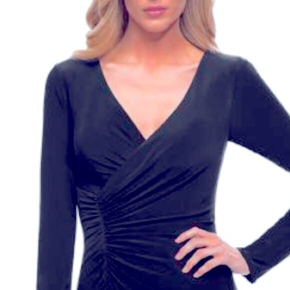 New La Femme 29812 Navy Mother of the Bride Midi Dress Size 10 - Picture 3 of 13